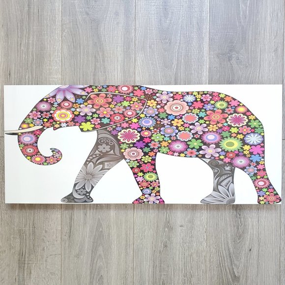 Design Art Other - Design Art Cheerful Elephant Metal Wall Decor READ
